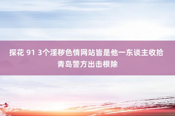 探花 91 3个淫秽色情网站皆是他一东谈主收拾 青岛警方出击根除