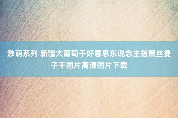 激萌系列 新疆大葡萄干好意思东说念主指黑丝提子干图片高清图片下载