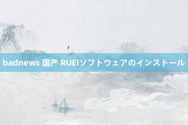 badnews 国产 RUEIソフトウェアのインストール